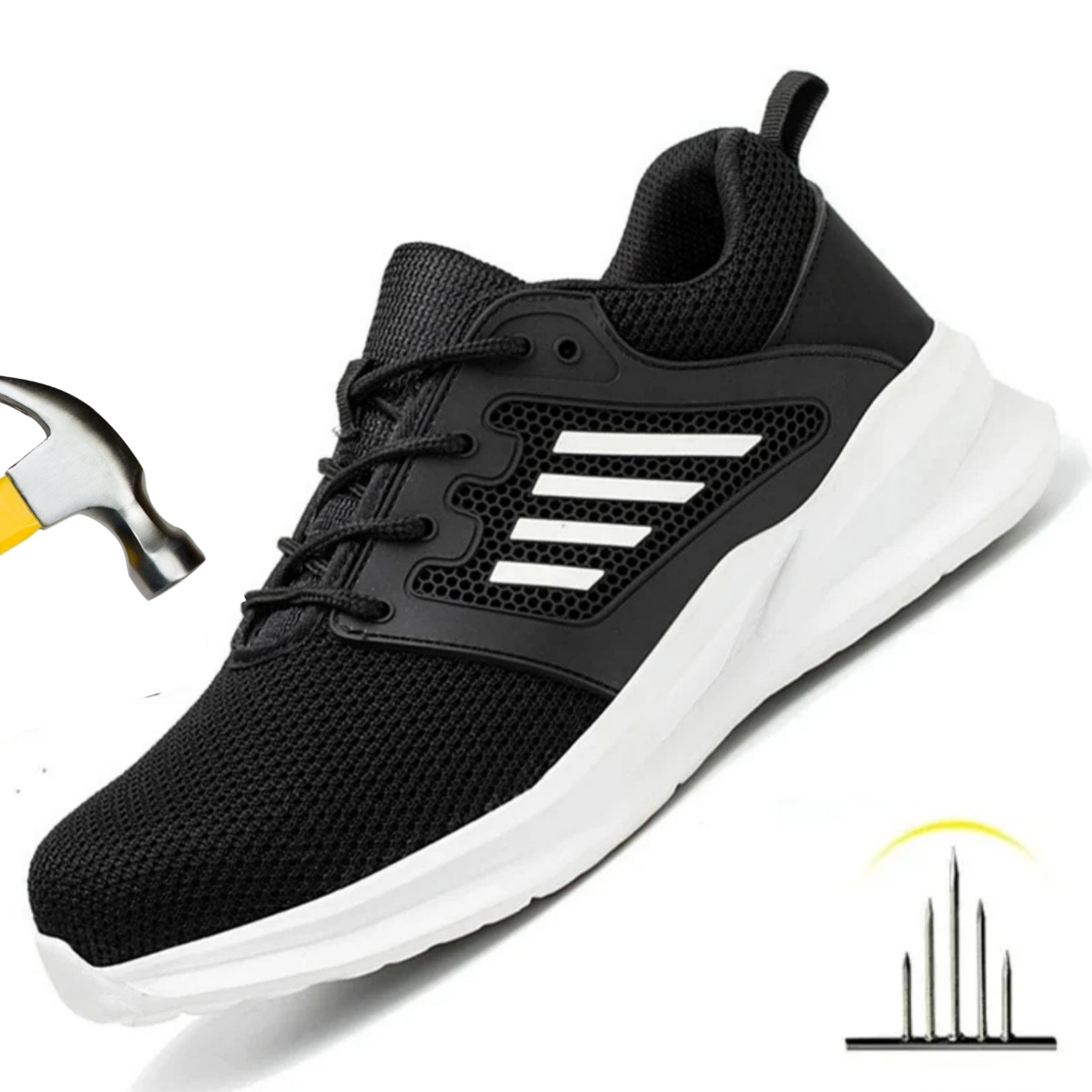 Tenis de segurança ToughOne anti-impacto antiderrapante resistente a desgaste e a furos