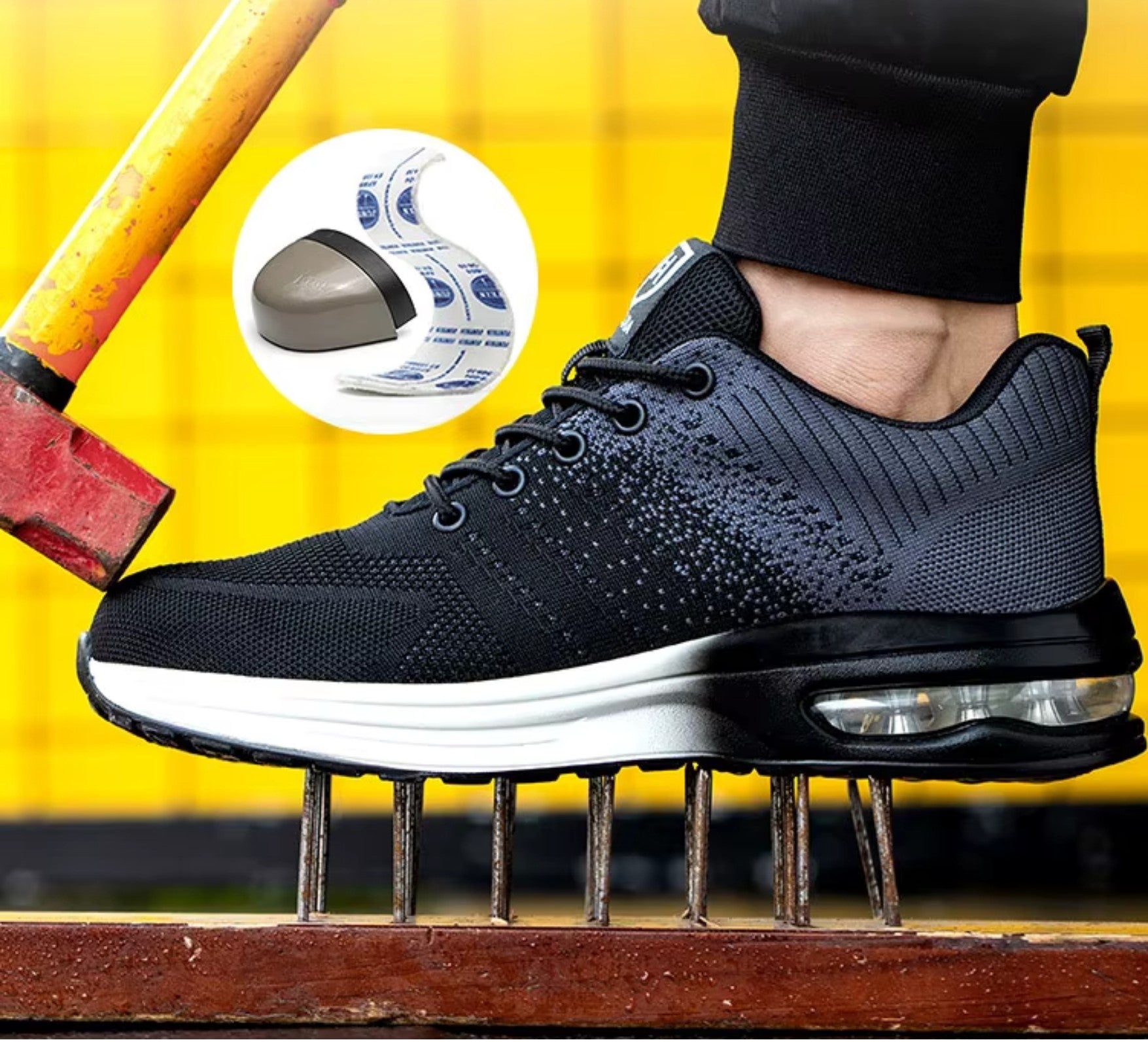 Tenis de segurança ForceStep anti-impacto antiderrapante resistente a desgaste e a furos